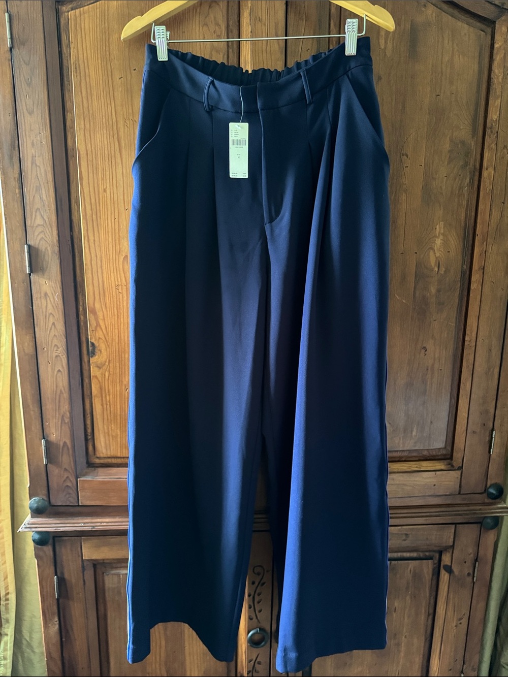 NWT MAEVE AVERY NAVY KNIT TRACK PANT. SIZE M.